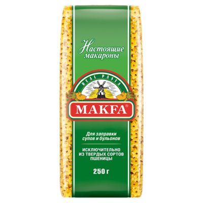 Макароны Макфа Для супа Звездочки 250г пп Праздничный Стол