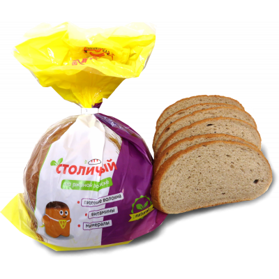 Хлеб Столичный подовый 0,35кг нарезка ЗАО Хлебокомбинат Праздничный Стол