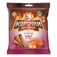 Сухарики 3 корочки ржаные Семга с сыром 40г пп