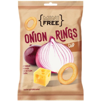 Снеки Луковые кольца картофельные Сыр 45г пп Праздничный Стол