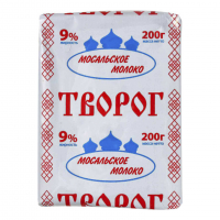 Творог 9% 200г фольга Мосальск БЗМЖ Праздничный Стол