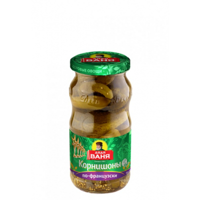 Огурцы Дядя Ваня Корнишоны по-французски 460г сб Праздничный Стол