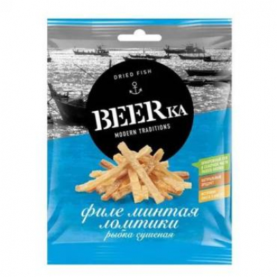 Рыбка Бирка Филе сушеное Минтая 70г пп Праздничный Стол