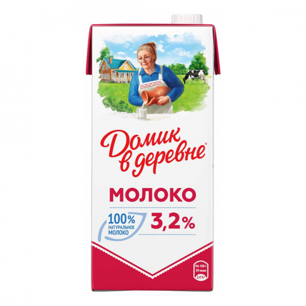 Молоко Домик в деревне 3,2% 950г тп БЗМЖ Праздничный Стол