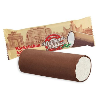 Мороженое Лакомка Московская пломбир ванильный в шок глазури 80г бат пп БЗМЖ Праздничный Стол