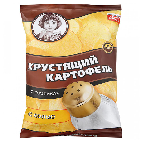 Чипсы Хрустящий картофель соль 70г пп КДВ Праздничный Стол