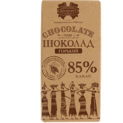 Шоколад Коммунарка горький 85% 85г крафт Праздничный Стол