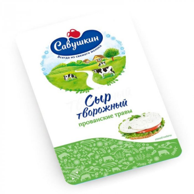Сыр Свежа творожный С прованскими травами м.д.ж. 60% 150г нарезка БЗМЖ Праздничный Стол