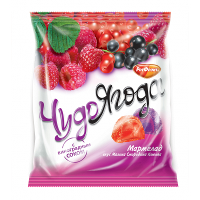 Мармелад Чудо ягода Малина/Брусника/Черная смородина 250г пп Праздничный Стол