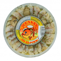 Сельдь филе- кусочки По-царски 180г пб Золотая Рыбка