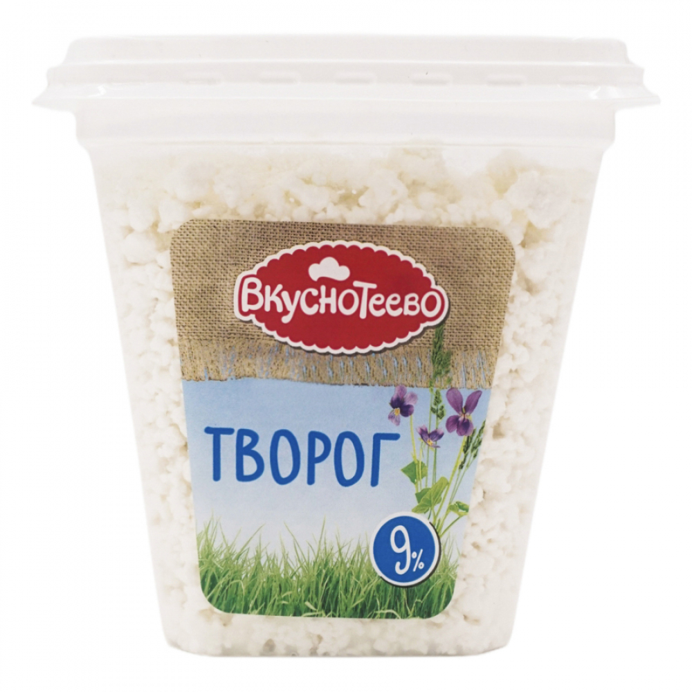 Купить Творог Вкуснотеево 9% 300г пб БЗМЖ в магазине Праздничный Стол