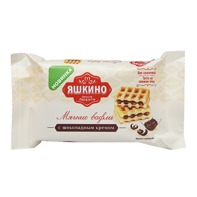 Вафли Мягкие с шоколадным кремом 120г пп Праздничный Стол