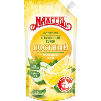 Соус майонезный Махеевъ Постный с лим соком 30% 190г пп БЗМЖ Праздничный Стол
