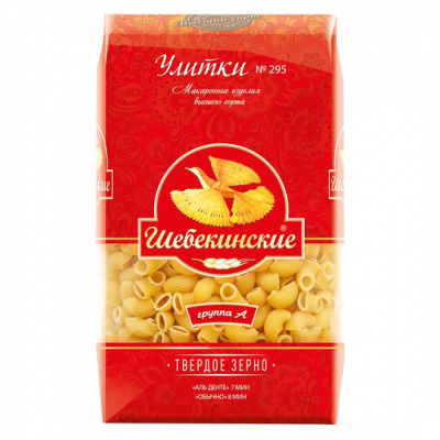 Макароны Шебекинские №295 Улитки 450г пп Праздничный Стол