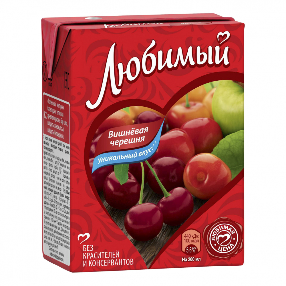 Купить Напиток Любимый Вишневая черешня 0,2л бк в магазине Праздничный Стол