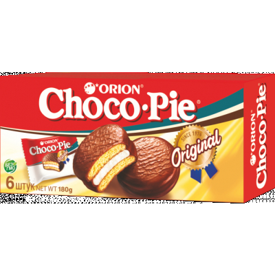 Печенье Чоко Пай клубника 168г бк Лотте Праздничный Стол