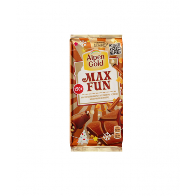 Шоколад Альпен Гольд Максфан Имбирное печенье 140г Праздничный Стол