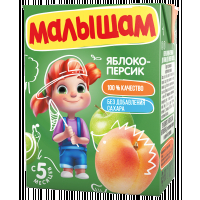Нектар Малышам Яблоко/персик неосветленный с 5-ти месяцев 200мл бк Праздничный Стол