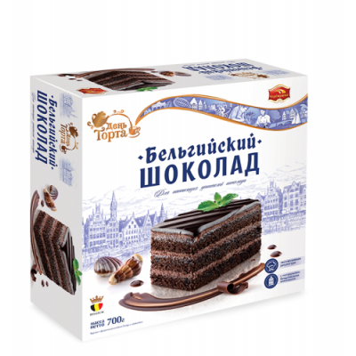 Торт Бельгийский шоколад 0,7кг Черемушки Праздничный Стол