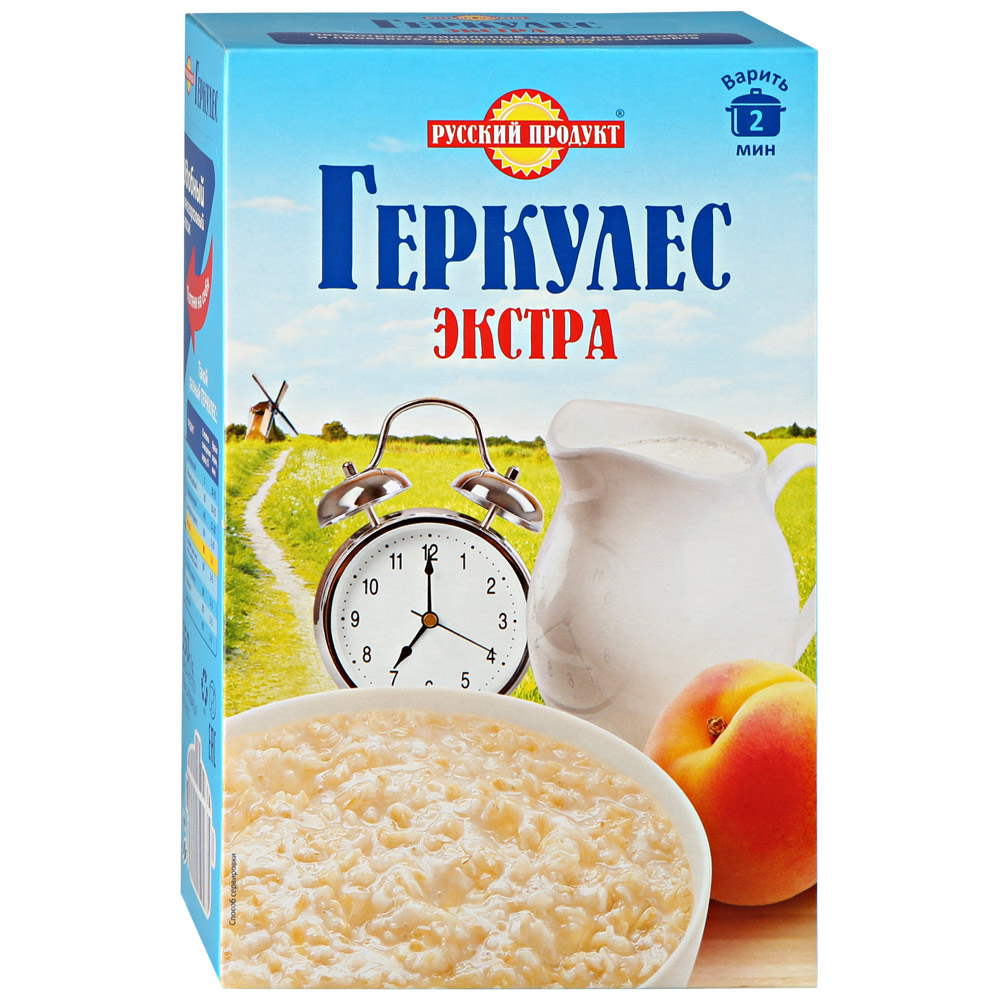 Купить Хлопья Русский продукт Овсяные Геркулес Экстра 1000г бк в магазине  Праздничный Стол