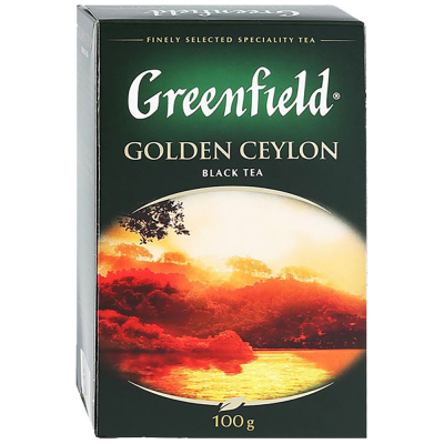 Чай Гринфилд черный Золотой Цейлон 100г бк Праздничный Стол