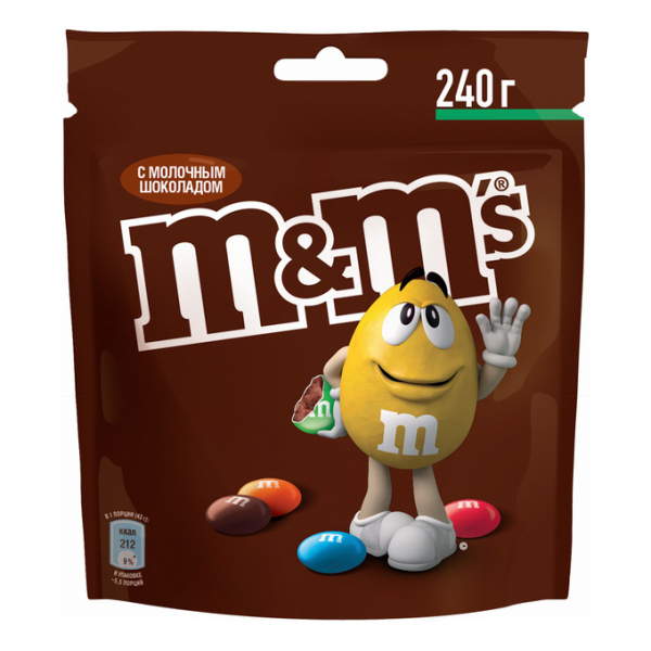 Драже M&M's с шоколадом 240г пп Праздничный Стол