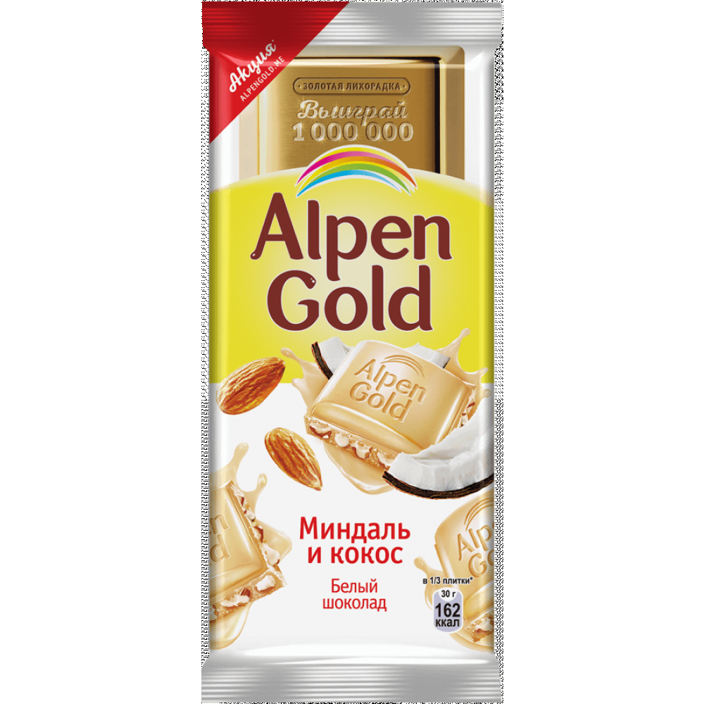 Шоколад Alpen Gold миндаль Кокос 90г