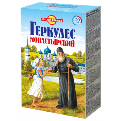 Хлопья Русский продукт Овсяные Геркулес Монастырский б/п 500г бк Праздничный Стол