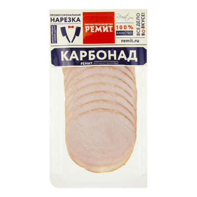 Карбонад к/в 150г в/у нарезка Ремит Праздничный Стол