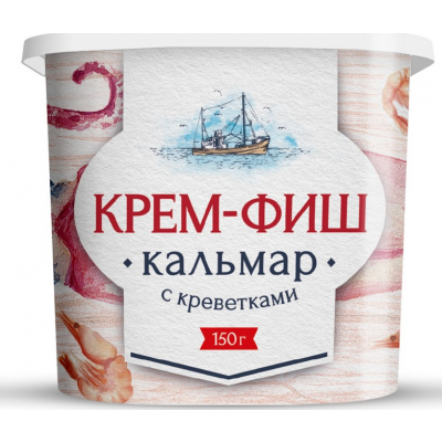 Паста Крем-Фиш Кальмар-Креветка 150г пб Европром Праздничный Стол