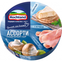 Сыр Хохланд плавленый Ассорти Классическое трио 140г бк сектор БЗМЖ