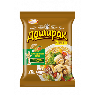 Лапша Доширак Квисти Грибы 70г пп Праздничный Стол