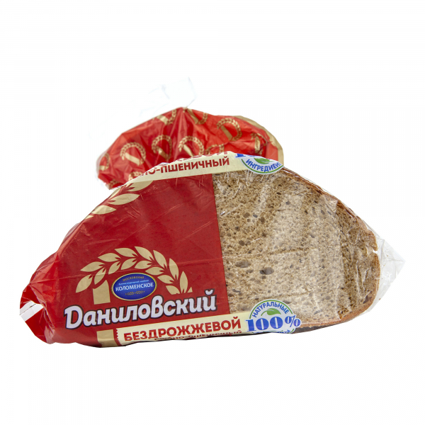 Хлеб Даниловский ржано-пшеничный нарезка 0,3кг пп Коломенский Праздничный Стол