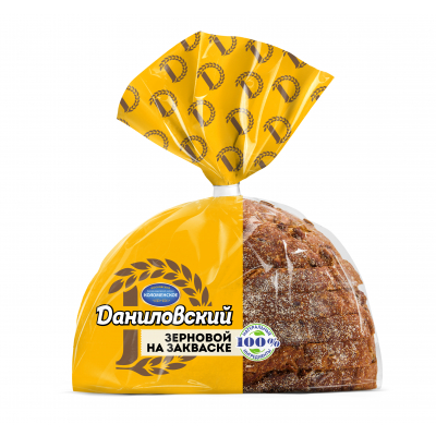 Хлеб Даниловский зерновой нарезка 0,3кг пп Коломенский Праздничный Стол
