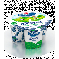 Творог 101 зерно зерненый +сливки Черника 5% 130г п/ст БЗМЖ