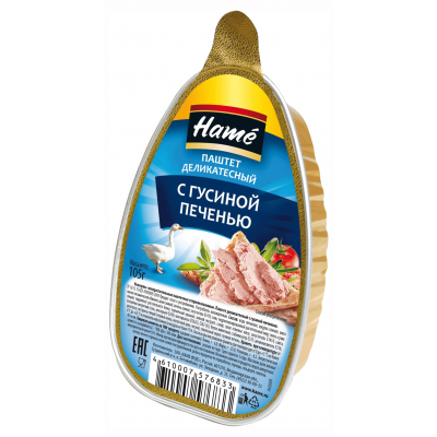 Паштет Хаме Деликатесный из гусиной печени 105г ламистер Праздничный Стол