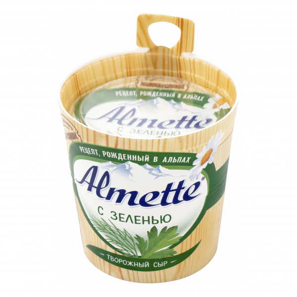 Сыр Альметте творожный с зеленью 60% 150г пб БЗМЖ Праздничный Стол