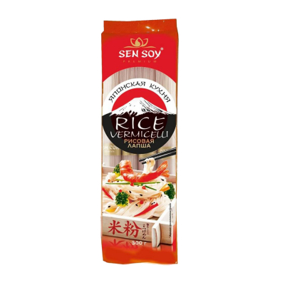 Лапша Сэн Сой Рисовая Риге Вермишелли Премиум 300г пп Состра Праздничный Стол