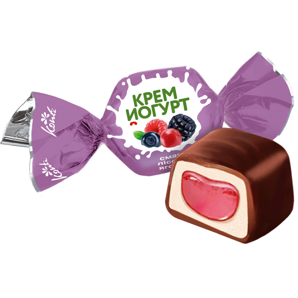 Конфеты Крем-Йогурт лесные ягоды Конти Праздничный Стол