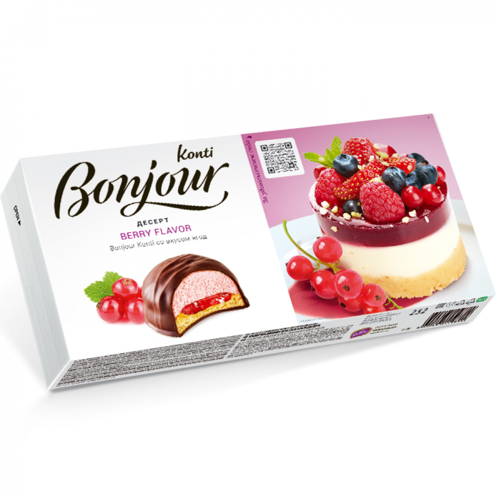 Десерт Konti Bonjour souffle со вкусом ягод 232г