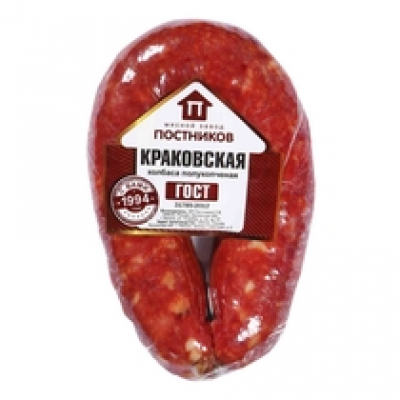 Колб Краковская ГОСТ п/к 300г в/у ТМ МЗ Постников Праздничный Стол