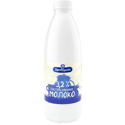 Молоко Здравушка 3,2% 930мл пб БЗМЖ Праздничный Стол