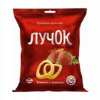 Снеки Луковые кольца Лучок со вкусом томата с зеленью 35г