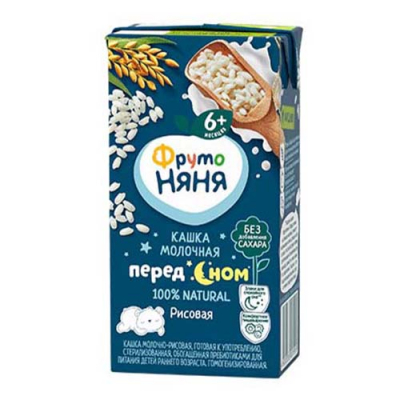 Каша Фрутоняня жидкая мол Рисовая с 6-ти месяцев 200г бк БЗМЖ Праздничный Стол