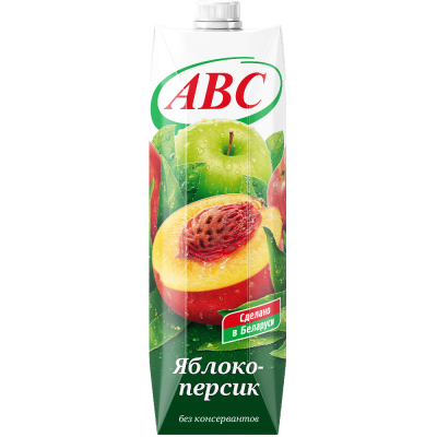Нектар АВС Яблочно-персиковый с мяк 1л призма Праздничный Стол