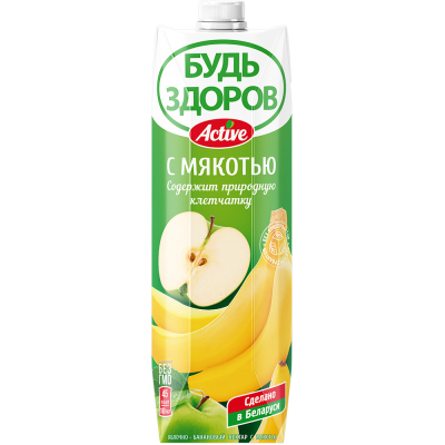 Нектар АВС Яблочно-банановый с мяк 1л призма Праздничный Стол